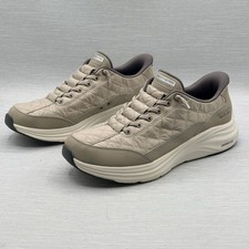 Skechers Slip Ins Men's 9 Shoes Taupe Tan Cozy Fit Quilted Hands Free 232619 picture