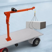 1100LB Truck-Mounted Crane Hoist Pickup Truck Jib Crane w/3000lb Electric Winch picture