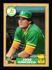 1987 Topps #620 Jose Canseco GOLD ROOKIE CUP picture