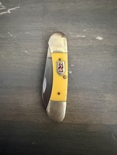 Kissing Crane KC5006 2-Blade Pocketknife Stainless with Yellow Plastic Handle picture