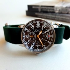 Mechanical watch POBEDA Aviator, military watch, men's vintage wrist watch picture