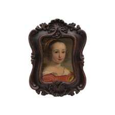 Small Vintage 2.5x3.5 Picture Frame, Mini Antique 2.5 x 3.5 Rectangle, Brown  picture