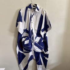 Carla Fernandez Men’s Vintage Jumpsuit. RARE. One Size. Blue/white. Z5 picture