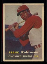 FRANK ROBINSON 1957 Topps #35 Rookie RC Cincinnati Reds HOF VG *Centered* picture