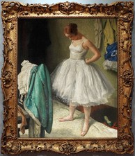 Hand Painted Classical Oil Painting Ladies Ballerina Canvas Art Vintage Style picture
