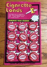Vintage Cigarette Loads Store Display Card Full Set 12 Tins Prank Gag Joke Old picture