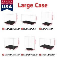 Large Acrylic Display Case Box Collectibles Diecast 1/18 Dustproof Self-Install picture