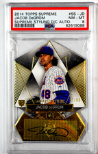 2014 Topps Supreme #SS-JD Jacob DeGrom Supreme Styling Die-Cut RC Auto /50 PSA 8 picture