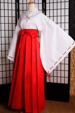 Inuyasha Kikyou Kikyo Cosplay Kimono Miko Costume Anime ( Size L ) picture