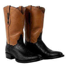 New JB Hill Sonoma Women's Ostrich Round Toe Shortie Cowboy Boots - Size 7.5 - B picture