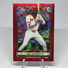 Topps 2025 Bowman Elly De La Cruz #44 Reds Chrome Red Color Match Mojo 4/5 picture