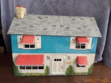 Vintage 1950s Marx Toys Toy Doll House & Furniture picture