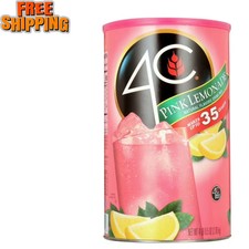 4C 35 Qt Powdered Soft Drink Mix Pink Lemonade, 72.5 oz, Single Pack Canister- picture