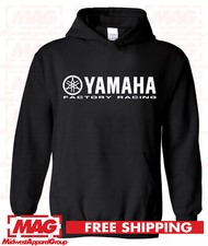 YAMAHA FACTORY RACING BLACK HOODIE Motocross Hooded Sweatshirt ATV OEM R1 R6 picture