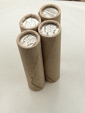 SILVER MERCURY DIME showing on old vintage unsearched old brown wheat penny roll picture