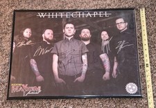 ORIGINAL Whitechapel Full Band Autographed Signed Tour Poster MAYHEM FESTIVAL  picture