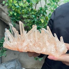 1.6lb Natural clear white crystal quartz cluster rough mineral specimen picture