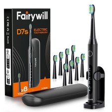 Fairywill Sonic Rechargeable Electric Toothbrush 8 Brush Head 5 Mode Travel Case picture