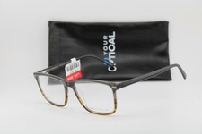 NEW PERRY ELLIS PE394-2 GREY BROWN HORN CLEAR AUTHENTIC EYEGLASSES 55-16 picture