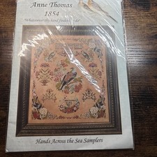 Hands Across the Sea Samplers Anne Thomas 1854 Birds Sampler Cross Stitch Chart picture