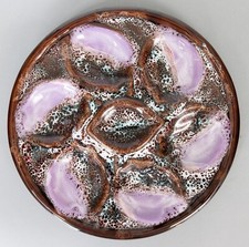 Vintage Mid Century French Vallauris Majolica Ceramic Oyster Plate - 4 Available picture