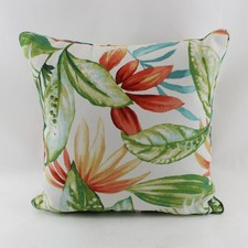 Liberty Shady Palm Tropical Floral Square Throw Pillows Set of 2 #05492 picture
