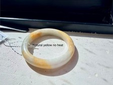 jadeite burma bangle 55 yellow Type A Burmese jade icy translucent no heat picture