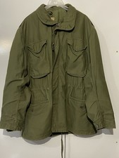 Mens VINTAGE 1960s US Military M65 OG-107 Vietnam Field Jacket Sz M picture