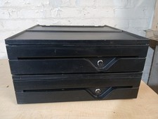 2 Toshiba/IBM Raven Black USB Wide Cash Drawer 3AA01465100 No Cash Till No Key  picture