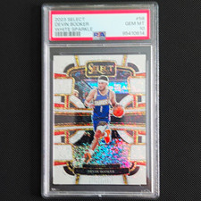 Panini 2023-24 Select Concourse Devin Booker White Sparkle Prizm #58 PSA 10 Pop2 picture