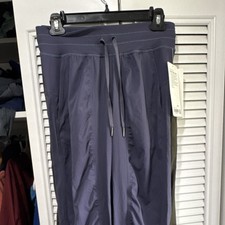 lululemon Dance Studio Women's Jogger Pants 4 Blue Drawstring Pockets Stretch picture
