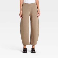 Women's High-Rise Ponte Barrel Pants - A picture