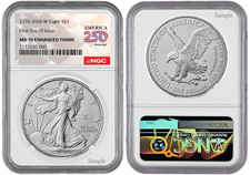 2026 W Silver American Eagle $1 Enhanced NGC MS70 First Day Issue #2830 picture