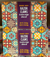 Trader Joe’s Razor Clams in Extra Virgin Olive Oil 3.91 oz 2-Pack Limited picture