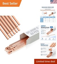High-Strength 40pc Silver Brazing Rods with 15% Silver Content - 0.050
