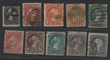 Canada 1868-1876 Scott #21, 22, 23, 23A, 24, 25, 27, 28, 29, 30 Used picture