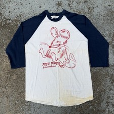 Vtg 1980s Pied Piper Provincetown MA Gay Bar Raglan Shirt Sz L Distressed picture
