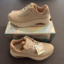 Skechers Street Uno Flex Spring On Air Women's Size 5.5 Taupe Sneakers (A-13) picture