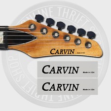 Carvin Made In USA Waterslide Guitar Neck Headstock Transfer Decals (Set of 2) picture