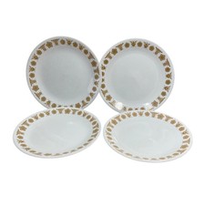 Vtg Corelle Butterfly Gold Luncheon Dinner Plates 8.5 Inch Set 4 Corning 1970s picture