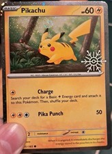 HEAD SWIRL 💫🐭 Pikachu Swirl Holiday Calendar Snowflake Stamp 025/165 🔥  picture