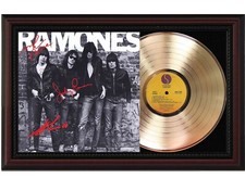 Ramones Framed Cherry wood Reproduction Signature LP Record Display. picture
