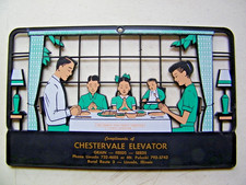 Vintage Chestervale Elevator Wall Hanging Lincoln IL. Family Praying Together picture