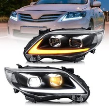 Pair Projector Headlights LED DRL For 2011 2012 2013 Toyota Corolla Front Lamps picture