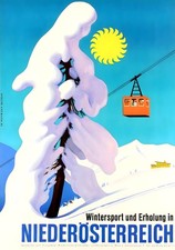 Winter Sports Austria 1962 Ski Skiing Vintage Travel Poster Print picture