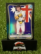 2026 Bowman Chrome Travis Bazzana Australia WBC /10 Black Refractor SSP Rookie picture