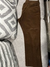Used Men’s Slim Brown GAP Corduroy Pants 42x30 Good Condition picture