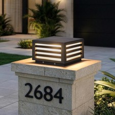 Glass Pillar Post Light Outdoor Hard Wired 5W Warm White IP54 E26 picture
