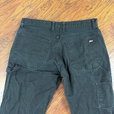 Dickies Pants Mens 34 Black Carpenter Stretch Canvas Workwear Relaxed 34x31 picture