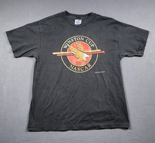Vintage Hanes Heavyweight NASCAR Winston Cup Black T-Shirt Size L picture